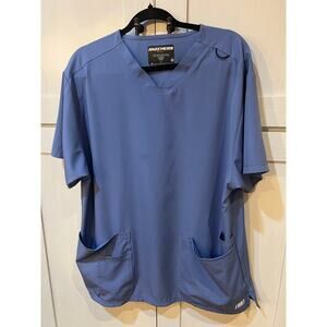 Skechers Scrub SET Top SKT013 Sz L & Pants Ceil Blue Size Med SK0215 Stretchy